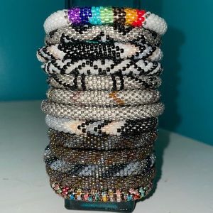 Sashka glass bead bracelets - set of 13!